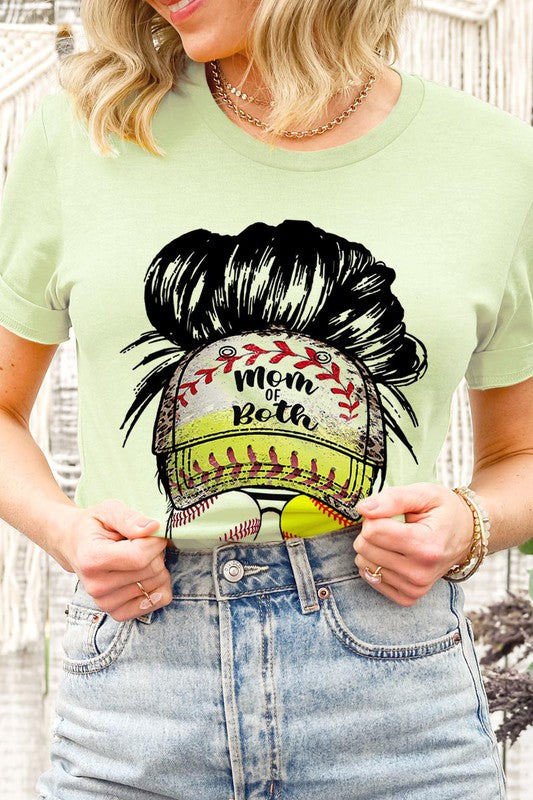 Mom of Both - Baseball/Softball Tee